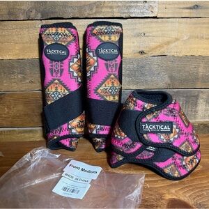 Tacktical by Fallon Taylor Pink Sedona Splint Boots and Bell Boots for Horse NWT
